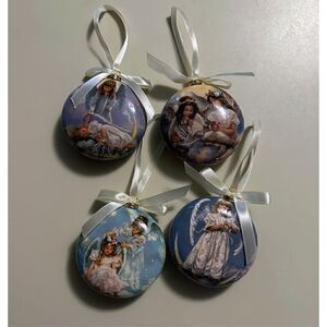Vintage 90s Heaven's Angel Sandra Kuck Little Girl Angel Hanging Ornaments lot 4